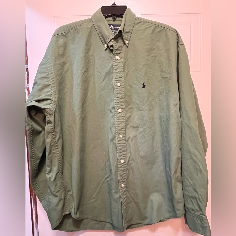 Vintage/Discontinued Line Men’s Green XL Ralph Lauren Blake Button Down Shirt
